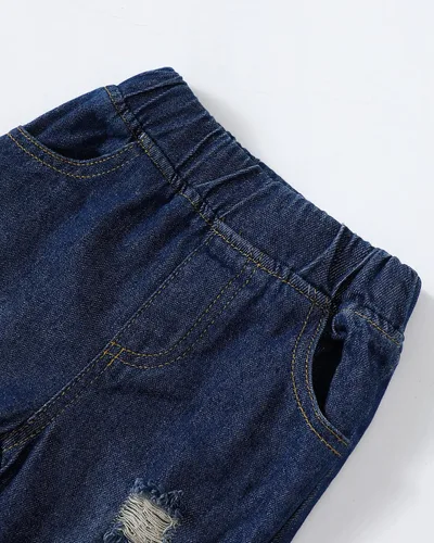 Miniatura 5 de Renotemy Ropa de bebé para niños pequeños, trajes de mezclilla, sudadera con capucha para niños pequeños