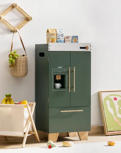 Miniatura 10 de ROBUD Cocina de juego para niños, lavadora multifunción de madera para niños, juego de cocina para niños, lavadora de juguetes de cocina