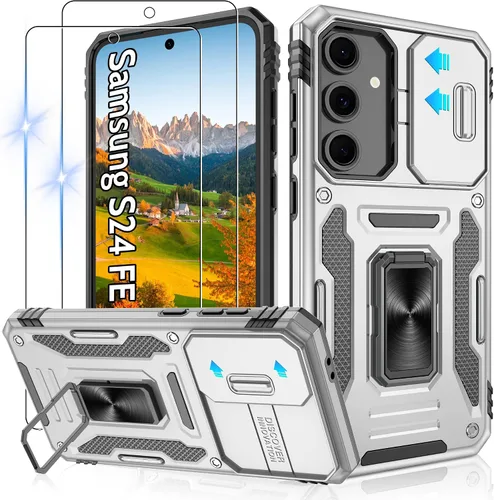 Miniatura 178 de Gritup para Samsung Galaxy S22 Funda con protectores de pantalla HD de 2 paquetes y cubierta deslizante para la cámara, protección contra caídas