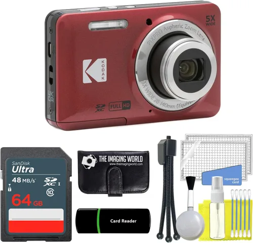Miniatura 10 de Cámara Kodak PIXPRO FZ55 negra de 16 MP, cámara digital con zoom óptico 5X, gran angular de 28 mm, video Full HD 1080P, pantalla LCD de 2,7", +
