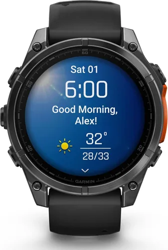 Miniatura 7 de PlayBetter Garmin Fenix 8 AMOLED (47mm, 1.4") (Gris pizarra/Negro) Reloj inteligente multideporte GPS con pantalla táctil de 1.4", faro LED AMOLED