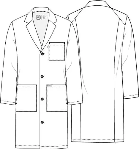Miniatura 9 de Cherokee White Lab Coat for Men or Women with 3 Pockets and Center back length 38" CK460