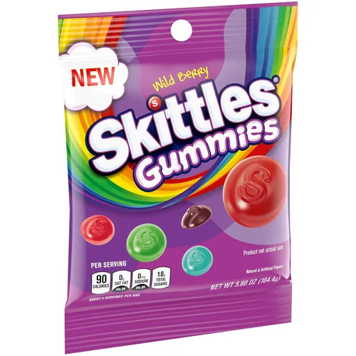 Miniatura 10 de Skittles - Bolsa de gomitas de caramelo, original, 5.8 onzas