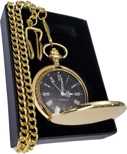 Miniatura 7 de Juego de 3 relojes de bolsillo con grabado personalizado para hombre o mujer, reloj personalizado con cadena y caja incluida, grabado incluido