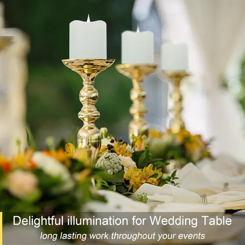 Miniatura 6 de TECHLONG Velas sin llama que funcionan con pilas con temporizador, llama móvil 3D parpadeante, duran más de 600 horas, velas LED eléctricas de cera