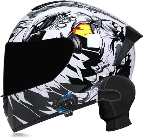 Miniatura 18 de Casco abatible con Bluetooth de cara completa para motocicleta, Bluetooth integrado, aprobado por DOT/ECE, múltiples rejillas de ventilación