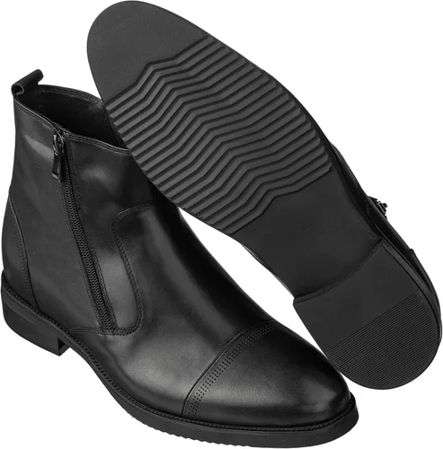 Miniatura 6 de CALTO Zapatos de elevación invisibles para hombre con aumento de altura Botas ligeras de cuero de primera calidad con cremallera 3.2 pulgadas más