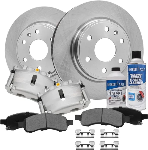 Miniatura 77 de Detroit Axle - 4 rotores de freno para Ford 2012 2013 2014 F-150 Lobo, repuesto de rotores de freno de disco: rotor delantero de 13.78 pulgadas