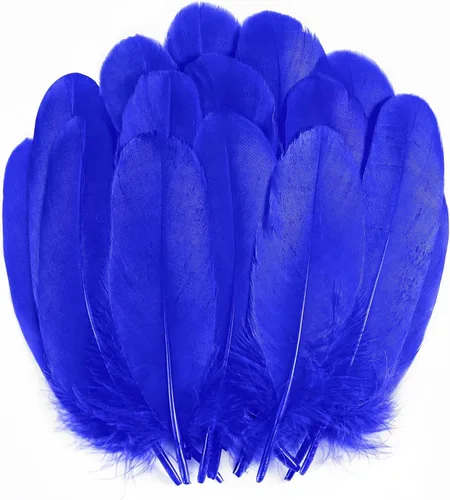 Miniatura 7 de Holmgren Plumas de Artesanía de Mardi Gras a Granel – 200 piezas Plumas de Ganso Grandes de 5-6 pulgadas para Decoración de Mardi Gras Carnaval