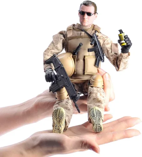 Miniatura 2 de Figuras de acción de soldados americanos de fuerzas especiales, set-digital camuflaje para el desierto, 12 pulgadas