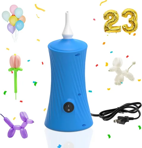 Miniatura 10 de AXHJ Balloon Pump Electric Air Pumps for Long Balloons, Electric Air Balloon Pump, Balloon Inflator for Foil Twisty Animal Balloons in Birthday Rosa