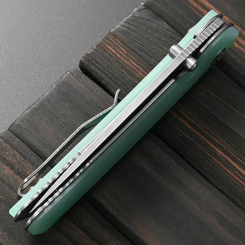 Miniatura 7 de Sitivien ST128 - Cuchillo plegable, hoja D2 G10, mango de seguridad, trazador de líneas de seguridad, cuchillo de herramienta EDC para senderismo al
