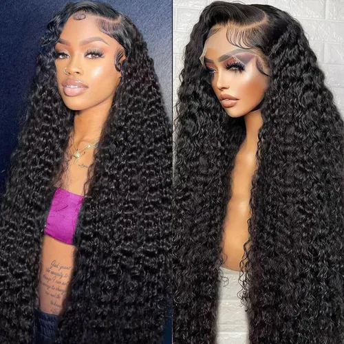 Miniatura 12 de Pelucas cortas de 10 pulgadas estilo Bob 13x4 con ondas profundas, peluca de pelo humano estilo Bob con encaje frontal HD de 200% de densidad