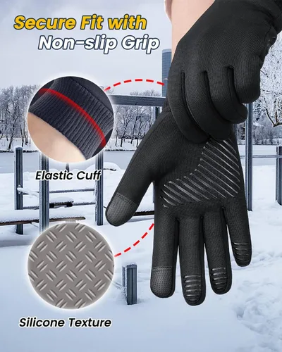 Miniatura 4 de Winter Gloves for Men Women Cold Weather - Touchscreen Gloves for Running