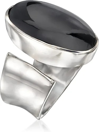 Miniatura 3 de Ross-Simons Anillo envolvente en plata de ley, Gema, Ónix