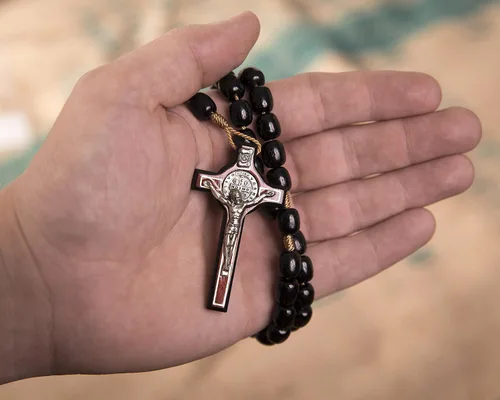 Miniatura 7 de Intercession Mens Large St Benedict Wood Rosary