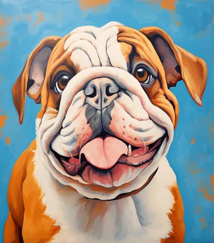 Miniatura 7 de ZMHZMY Pintura por números para adultos, Bulldog inglés, kits de pintura por números, pintura al óleo, lienzo de dibujo para decoración del hogar