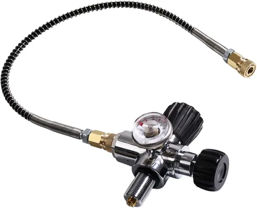 Miniatura 3 de TUXING 4500PSI PCP Paintball de alta presión estación de llenado de acero inoxidable Válvula HPA CO2 tanque DIN sistema de carga negro M18* 1.5