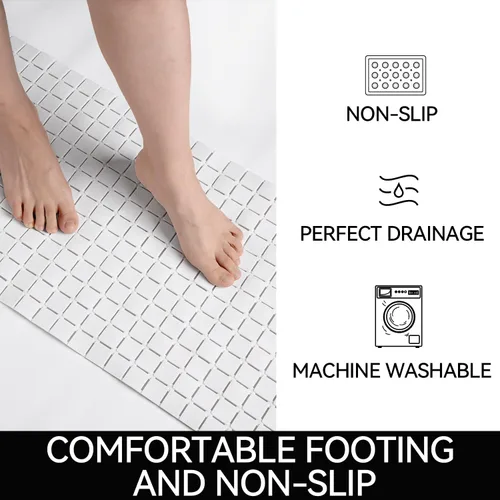 Miniatura 4 de Hargiis Tapete antideslizante para bañera, tapete de ducha antideslizante, tapete de secado rápido, tapete antideslizante para bañera, piso, baño