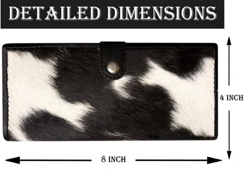 Miniatura 2 de NGF Cartera de cuero de vaca con cremallera para mujer, bolso de mano de cuero real en cartera, bolso organizador de bolso para mujer