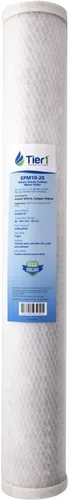 Miniatura 13 de Tier1 Cartucho de repuesto de filtro de agua de bloque de carbono para toda la casa de 0.5 micrones, 20 pulgadas x 2.5 pulgadas, compatible