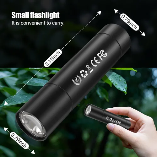 Miniatura 7 de Linternas recargables de alto lúmenes, 100.000 modos únicos, paquete de 2, superbrillantes y potentes LED de 30 W, larga duración de 12 horas