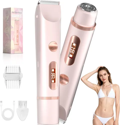 Recortadora de Bikini para Mujeres – Afeitadora Eléctrica Suave para Áreas Sensibles, Afeitadora Recargable USB-C Impermeable para Cuerpo y Cara,