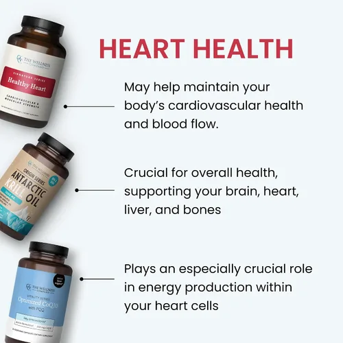 Miniatura 6 de The Wellness Company Corazón saludable: fuerza cardiovascular, flujo sanguíneo, producción de óxido nítrico y niveles de colesterol saludables 120