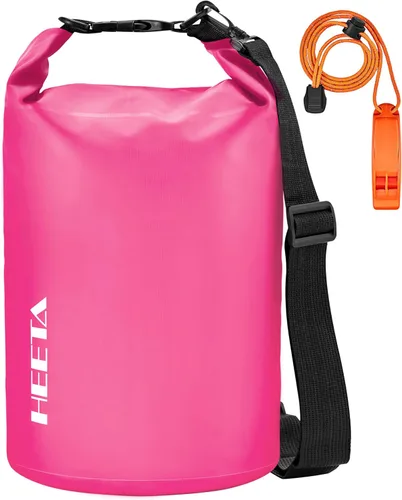 HEETA - Bolsa seca impermeable para mujeres y hombres (versión actualizada) 5 L/10 L/20 L/30 L/40 L, bolsa de almacenamiento seca ligera con parte