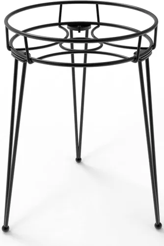 Midcentury - Moderno soporte de metal para macetas de 18.7 pulgadas de alto, contenedor grande de hierro inoxidable para jardín, estante resistente