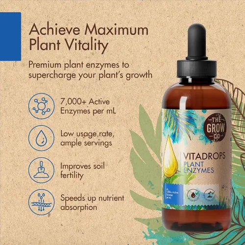 Miniatura 2 de Enzimas vegetales para plantas de interior y exterior – Alimento hidropónico para plantas para aumentar los nutrientes – Fertilizante potenciador