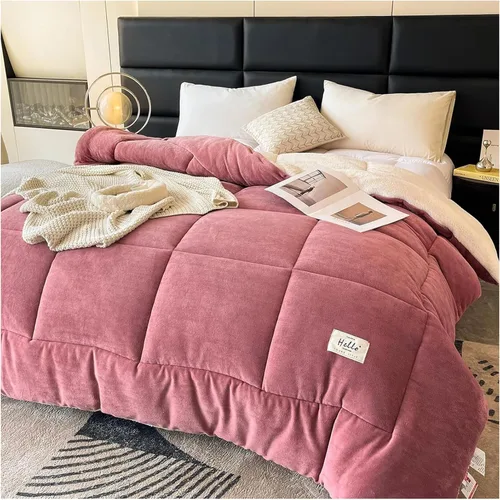 Miniatura 9 de ZTGL Elegant Comfort - Manta de cama pesada de alta calidad, reversible, edredón alternativo de plumón sintético, colcha de terciopelo de cordero