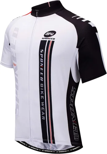 sponeed - Jerséis de ciclismo para hombre, tops, camisas de ciclismo, manga corta, atuendo de ciclismo, chaqueta de ciclismo de cierre completo con