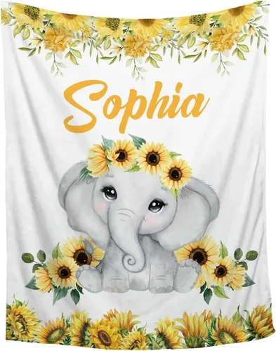 Miniatura 27 de Mantas de bebé personalizadas con diseño de animales, manta personalizada con nombre para niños y niñas, manta de bebé personalizada, regalos