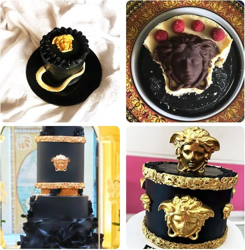 Miniatura 6 de Medusa - Molde de silicona para fondant, molde para hornear chocolate de diosa de mitología, molde de decoración de cabeza de dibujos animados