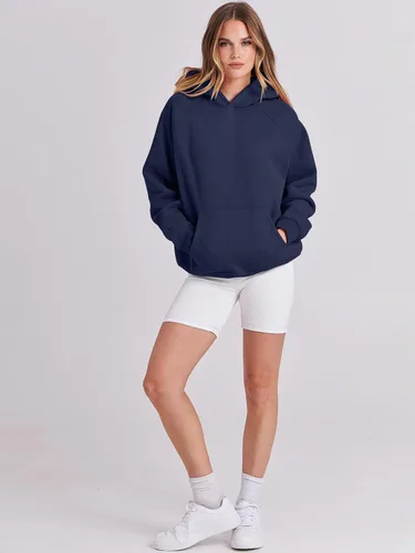 Miniatura 129 de ANRABESS - Sudaderas con capucha para mujer, sobre talla, de vellón de manga larga, modelo de 2024, para otoño