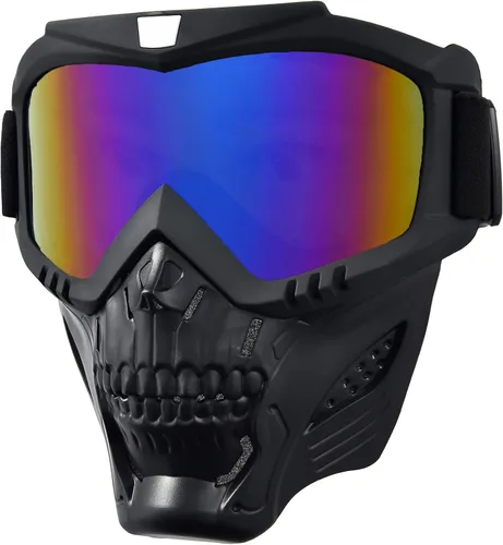 Miniatura 10 de Máscara facial de motocicleta de cara completa, gafas de bicicleta de tierra motocross, ATV, todoterreno, gafas de conducción y carreras