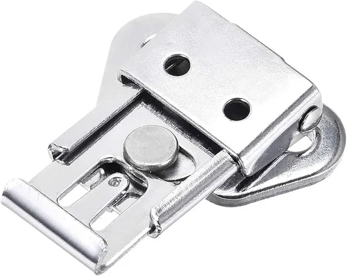 Miniatura 4 de uxcell Abrazadera de palanca de hierro de 1.57 pulgadas con cierre giratorio de mariposa para caja de caja - 2 piezas (plata)