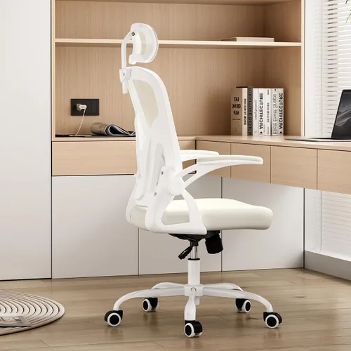Miniatura 7 de Silla de oficina ergonómica, silla de escritorio de oficina en casa con reposacabezas ajustable, silla de computadora de respaldo alto, silla