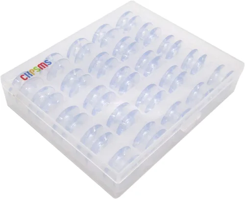 Miniatura 2 de CKPSMS Brand -#172222P Bobinas de plástico para cantante 66 99 Clase Bernina 719 Blanco 8600 8800 (25 unidades + caja)