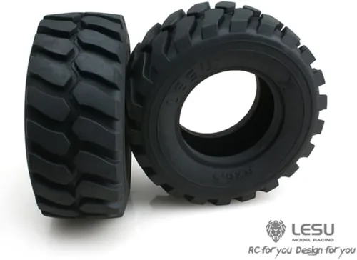 Miniatura 2 de LESU Neumáticos de rueda de goma 110MM Diámetro 45MM Altura para 1/15 RC Loader DIY Modelo de coche