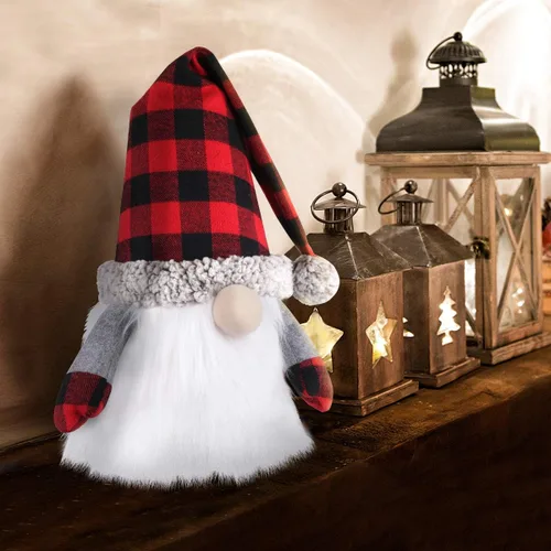 Miniatura 4 de D-FantiX Adorno para árbol de Navidad, 27.5 pulgadas, gran gnomo sueco Tomte, adornos de Navidad, gnomos de Papá Noel, decoraciones de Navidad