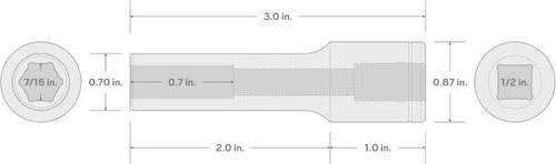 Miniatura 6 de TEKTON - Dado de encastre (pulgada)