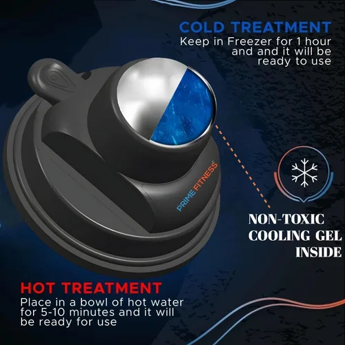 Miniatura 5 de PRIME Fitness Bola de masaje montada en la pared Terapia de frío Masajeador de espalda Cryo Stick Alivia el dolor muscular (masajeador 360)