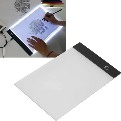 Miniatura 2 de Huleo Almohadilla de luz LED, almohadilla de luz de trazado A5, caja de luz de almohadilla de rastreo de artcrafts, 3 niveles de brillo, tablero