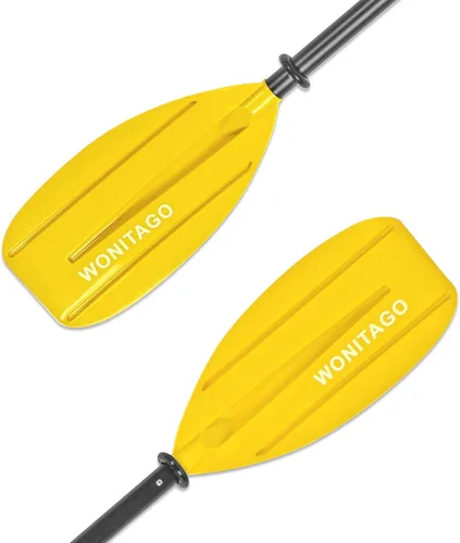 Miniatura 8 de Paletas de kayak para niños con eje de aluminio y hoja de polipropileno, remos flotantes de kayak para jóvenes y jóvenes, ajustables 64.2-72.0 Negro