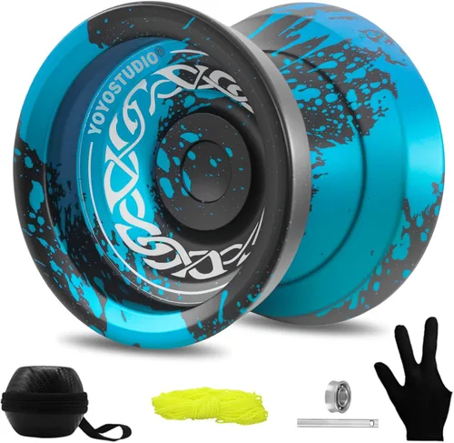 Miniatura 15 de YOYOSTUDIO F25 Finger Spin Yoyo Yoyo profesional sensible para niños de 8 a 12 años, yoyo profesional para adultos con kit de accesorios de yoyos