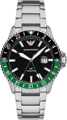 Miniatura 21 de Emporio Armani World Explorer Dive-Inspired Men's Watch with Stainless Steel, Silicone or Leather Band