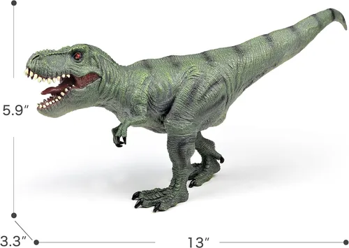 Miniatura 6 de RECUR Juguetes de dinosaurio Tyrannosaurus Rex de 13 pulgadas, figura de acción realista de T-Rex, figura de juguete Jurassic Trex, modelo de mundo
