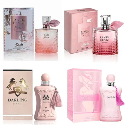Miniatura 22 de A CENTER Juego de 4 perfumes para mujer – Set de regalo de fragancia floral con vainilla, almizcle y cítricos Eau De Pafume 3.5 onzas líquidas
